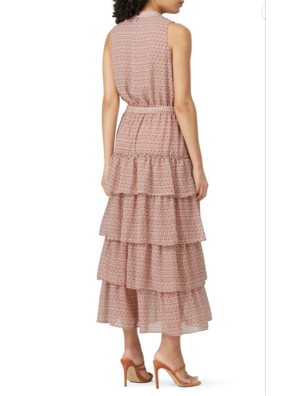 MISA Los Angeles Julez Floral Chiffon Tiered Ruffle Maxi Dress Medium - Picture 2 of 11